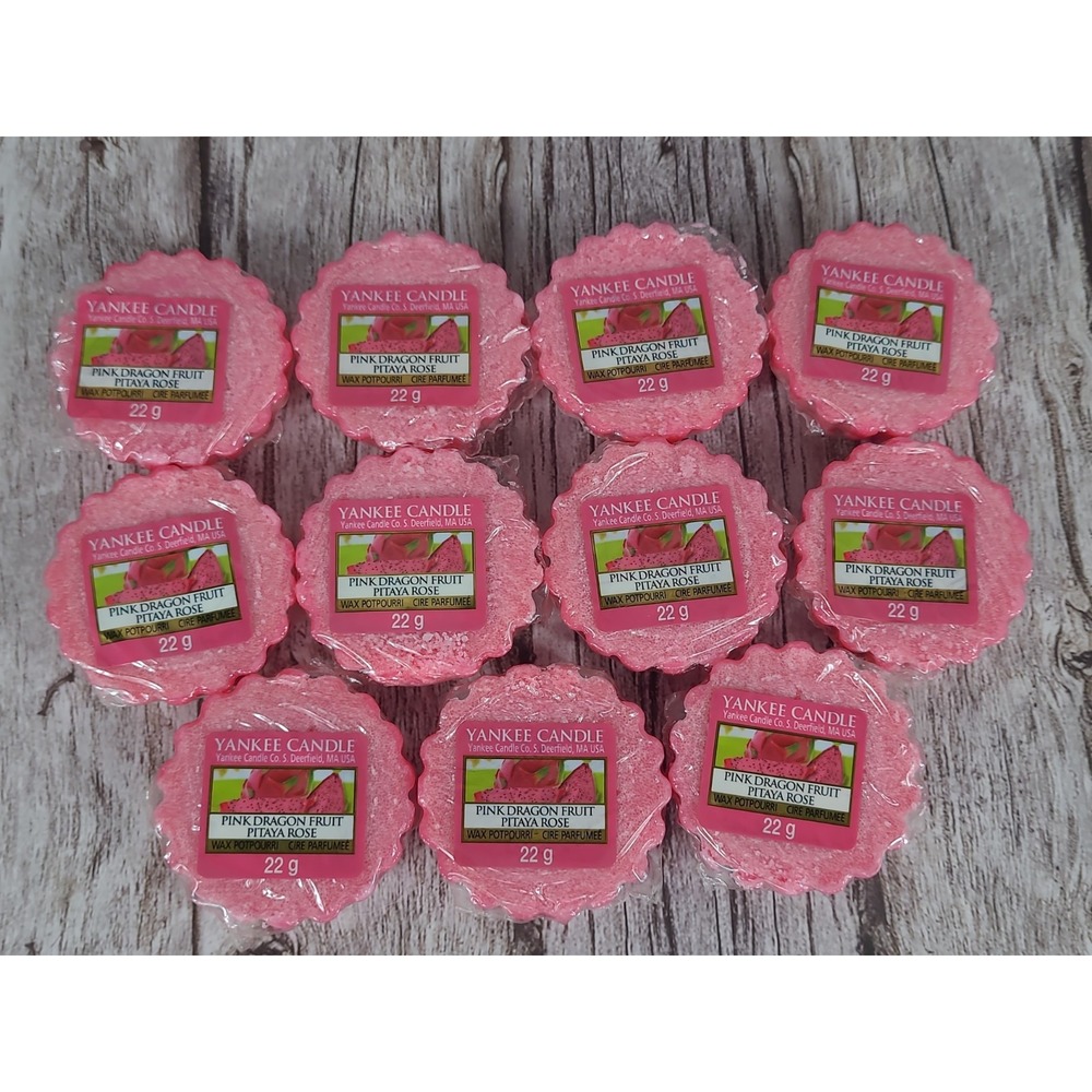 Yankee Candle Wax Tarts Wax Melts Pink‎ Dragon Fruit Pitaya Rose lot of 11